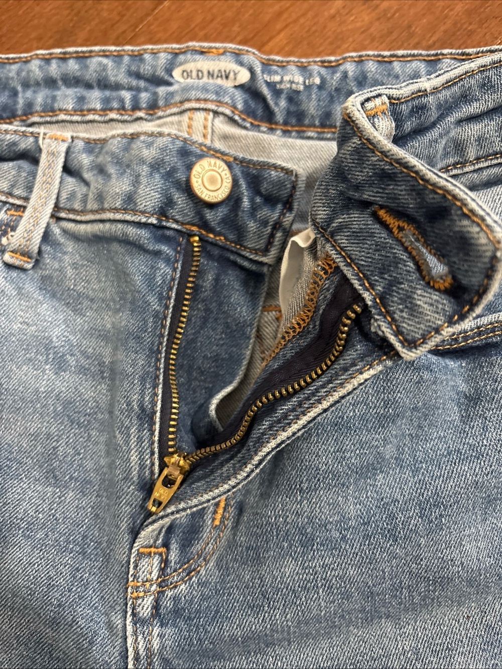 Old Navy High-Waisted Slim Wide-Leg Jeans Womens 8 552771 Cropped 25" Inseam - Picture 8 of 13